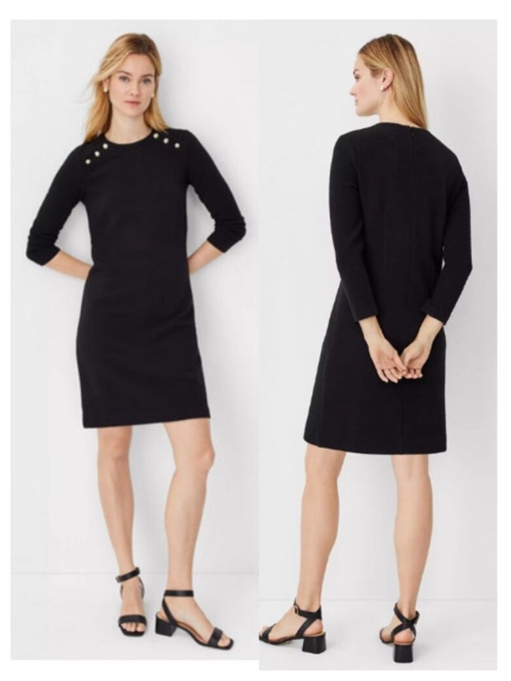 Ann Taylor Button Shoulder Shift Dress NWT